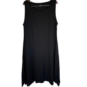 Eileen Fisher Hemp Shift Dress 🖤 Organic Cotton 1X | Midi | Garnet Hill